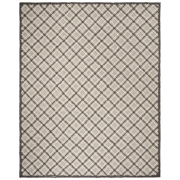 Safavieh 8 x 10 ft. Trace Contemporary Rectangular Area Rug Dark Grey & Light Grey TRC251G-8 - main